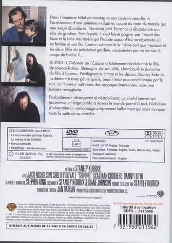 Tutti i DVDs: SHINING, de Stanley Kubrick, avec Jack Nicholson – Usato da La Chaux-de-Fonds venduto da HarryLime 1