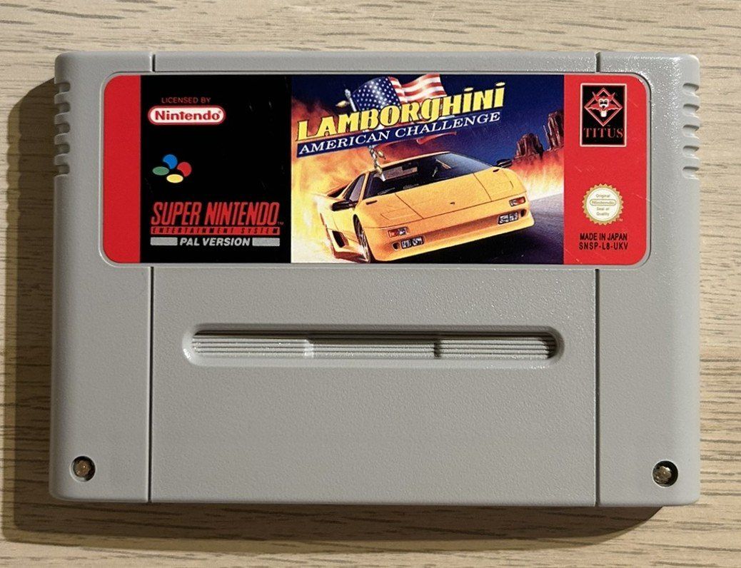Nintendo Giochi: Lamborghini American Challenge Super Nintendo SNES – Usato da St. Gallen venduto da Alpine.Arcade