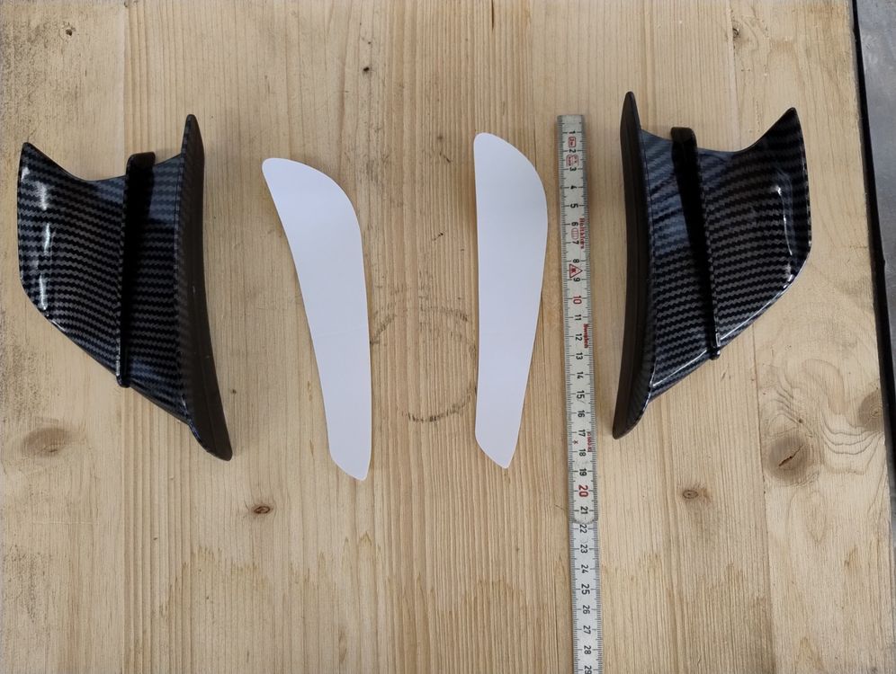 Motorrad Frontspoiler Winglets - Hell Schwarz, Für YZF R15 V4 Ab 2022