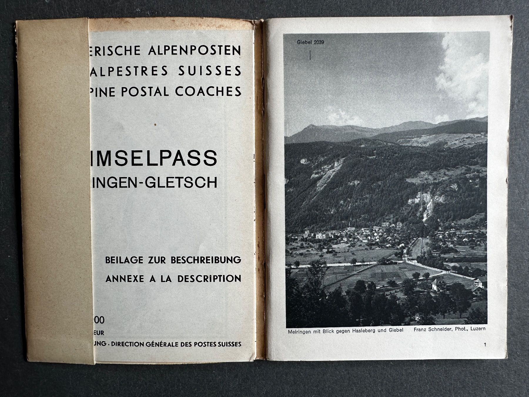Cartine & Atlanti: Schweizerische Alpenposten: Grimselpass. – Usato da Zürich venduto da allp 1