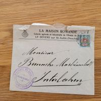 Brief Lettre La Maison Romande Neuchâtel Interlaken 1919