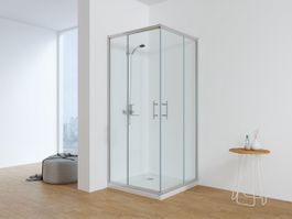 Eckdusche mit Schiebetüre