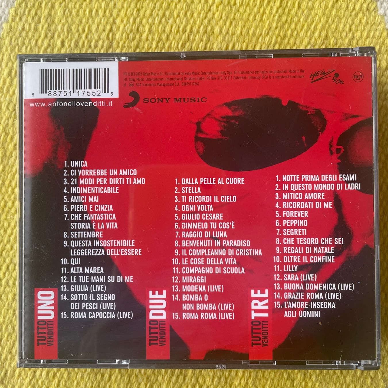 CDs: ANTONELLO VENDITTI-3CD BOX SET TUTTO – Gebraucht aus Rorschacherberg von CD-Roli 1