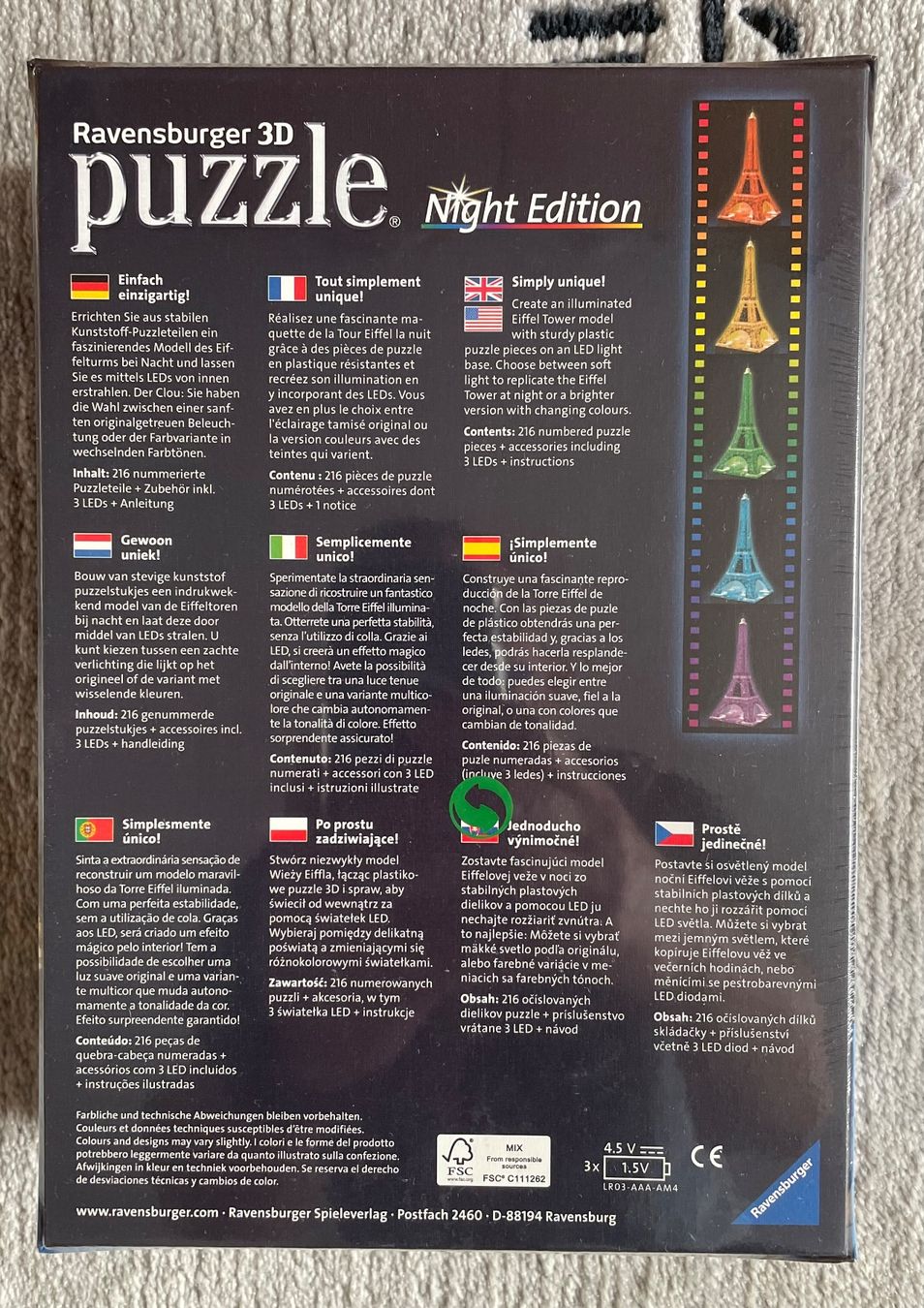 Ravensburger Puzzle: Puzzle Eiffelturm – Nuovo e nell'imballaggio originale da Eschlikon venduto da Mohrle1 1