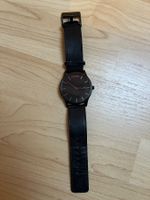 Armbanduhr MVMT Edelstahl Leder schwarz gebraucht