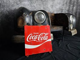 Coca-Cola Emailleschild Reproduktion mit Rand & Halteösen