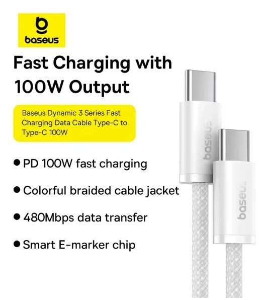 Cavi: Baseus 100W USB-C zu USB-C Ladekabel + Daten 1m – Nuovo e nell'imballaggio originale da Rorschacherberg venduto da elektrofreak 2
