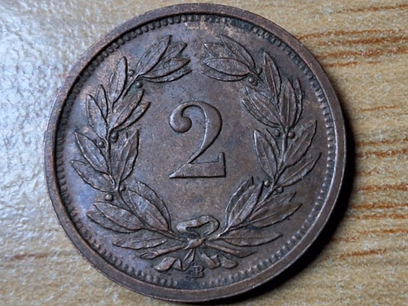 Alle Münzen: 2 Rappen 1934 - Selten! – Gebraucht aus Münchenstein von purbach1 5