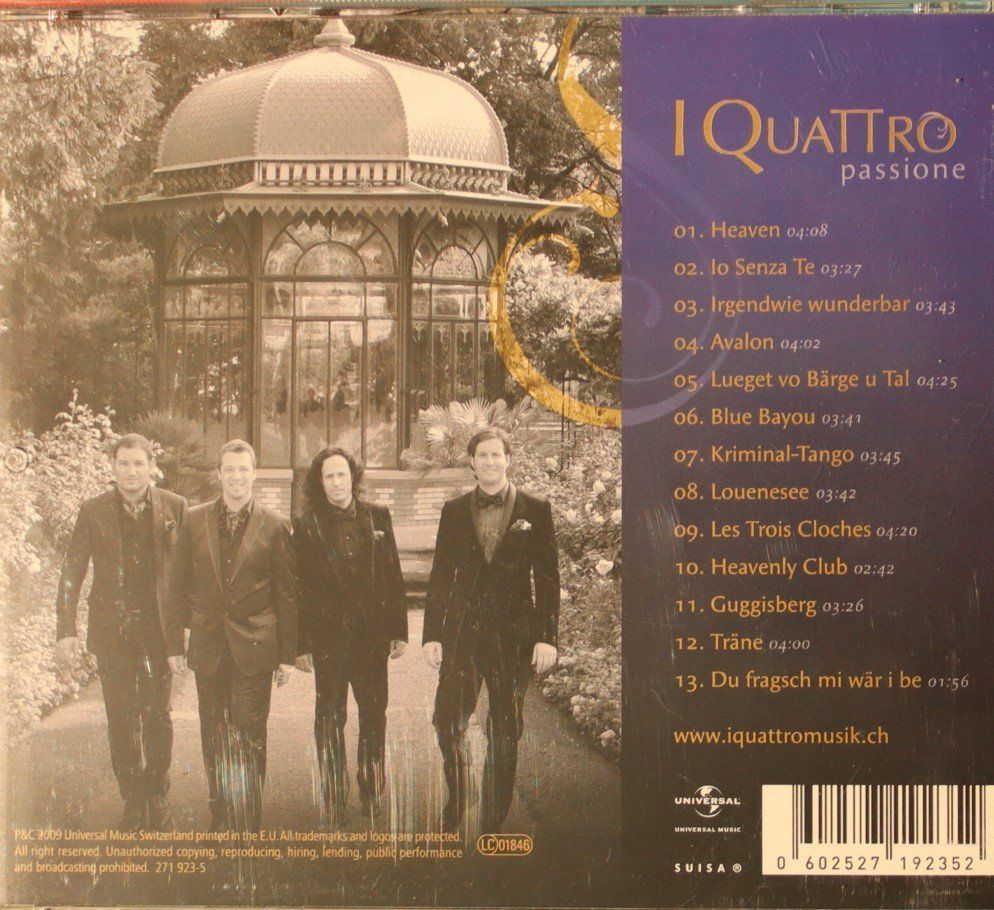 CD: I Quattro – Passione – Usato da Luzern venduto da CONTENTI 2