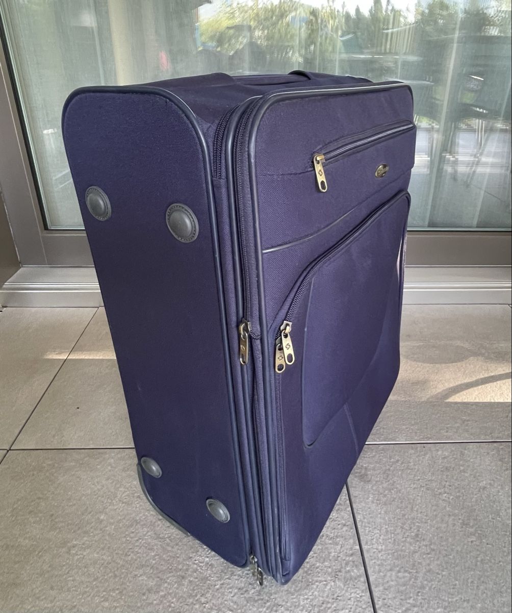 Samsonite Valigie: Samsontie Reisekoffer in Blau – Usato da Aadorf venduto da Assyrian-Bazar