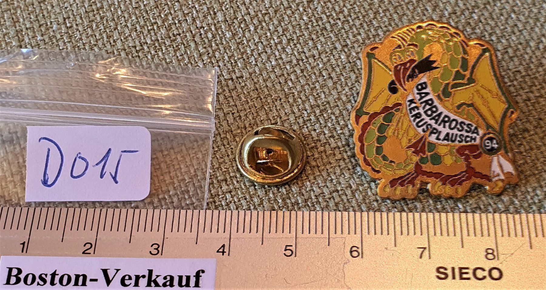 Plaketten & Abzeichen: D015  Pin Basilisk Basel Barbarossa Kerusplausch 94 – Gebraucht aus Reinach BL von Boston-Verkauf 2