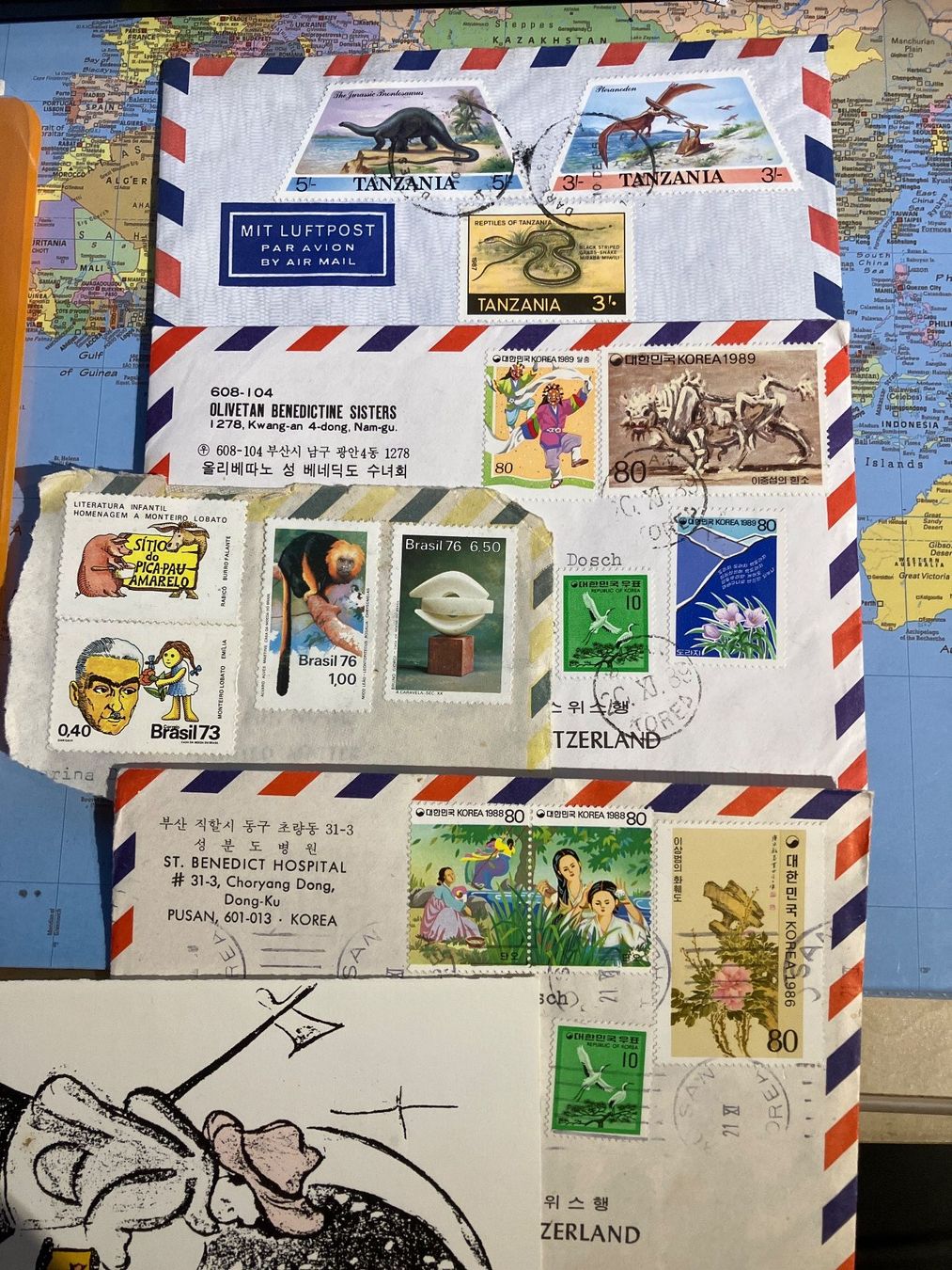 Tous les timbres: Tansania, Brasil, Korea – D'occasion à Cunter par Bicasi58