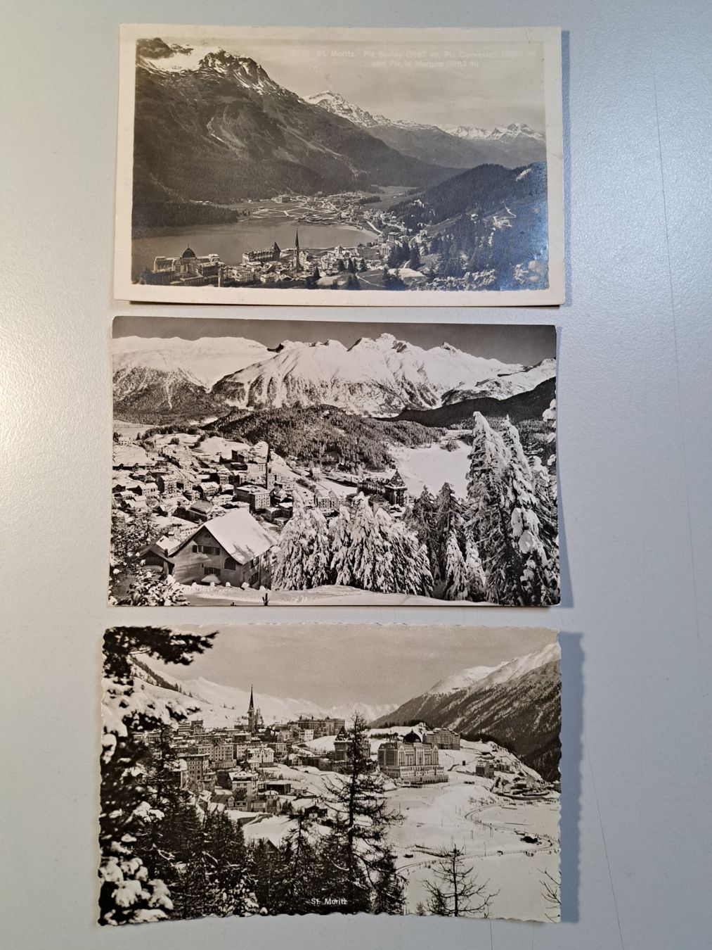 Cartoline postali: AK St. Moritz - 3 Stück gelaufen – Usato da Kirchberg BE venduto da Soldino