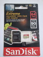 SanDisk Extreme microSDXC UHS-I Card 64GB 90 MB/s NEU