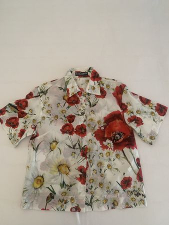 Dolce & Gabbana Blumenhemd kurzarm 