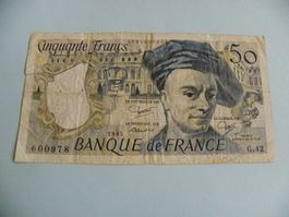 50 France Francs Schein - Jahrgang 1985 - Sammlerstück!