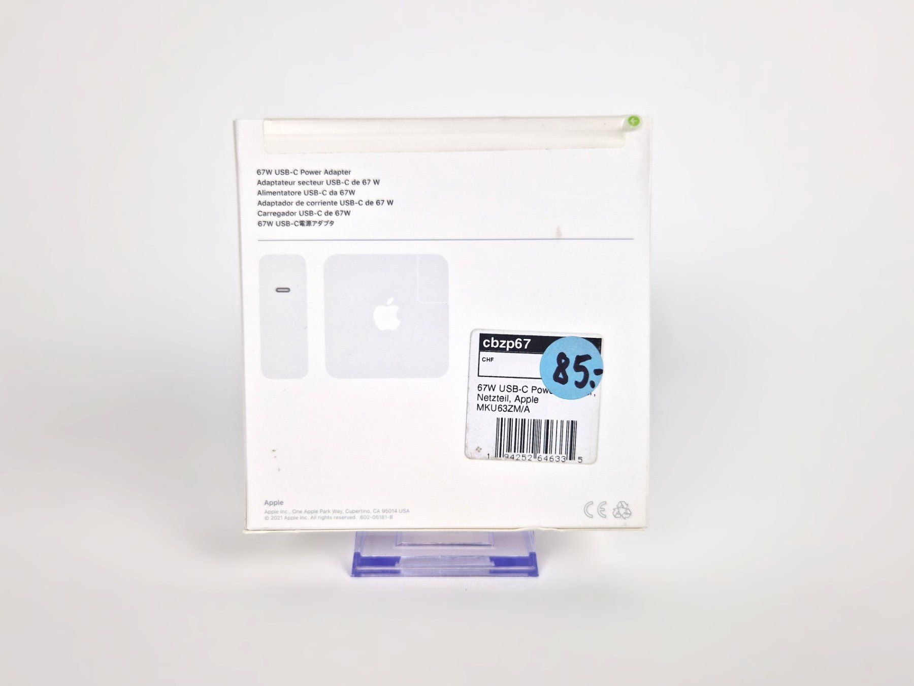 Apple Unità & Adattatore: Apple USB-C 67W Power Adapter – Nuovo e nell'imballaggio originale da Basel venduto da Restwert_Basel 1