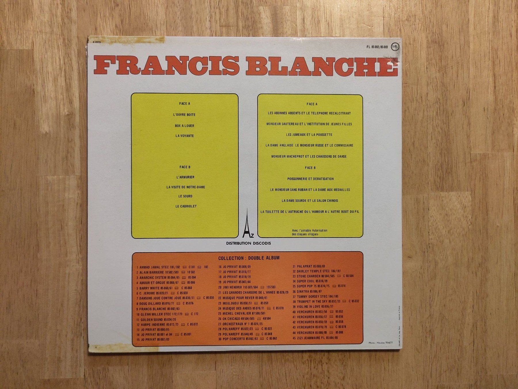 Dischi in vinile: Francis Blanche | "Les Canulars Téléphoniques" | 2 LP – Usato da Lausanne venduto da Otvald 1