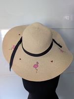 Sommerhut Flamingo Stickerei Damen Hut Strandhut