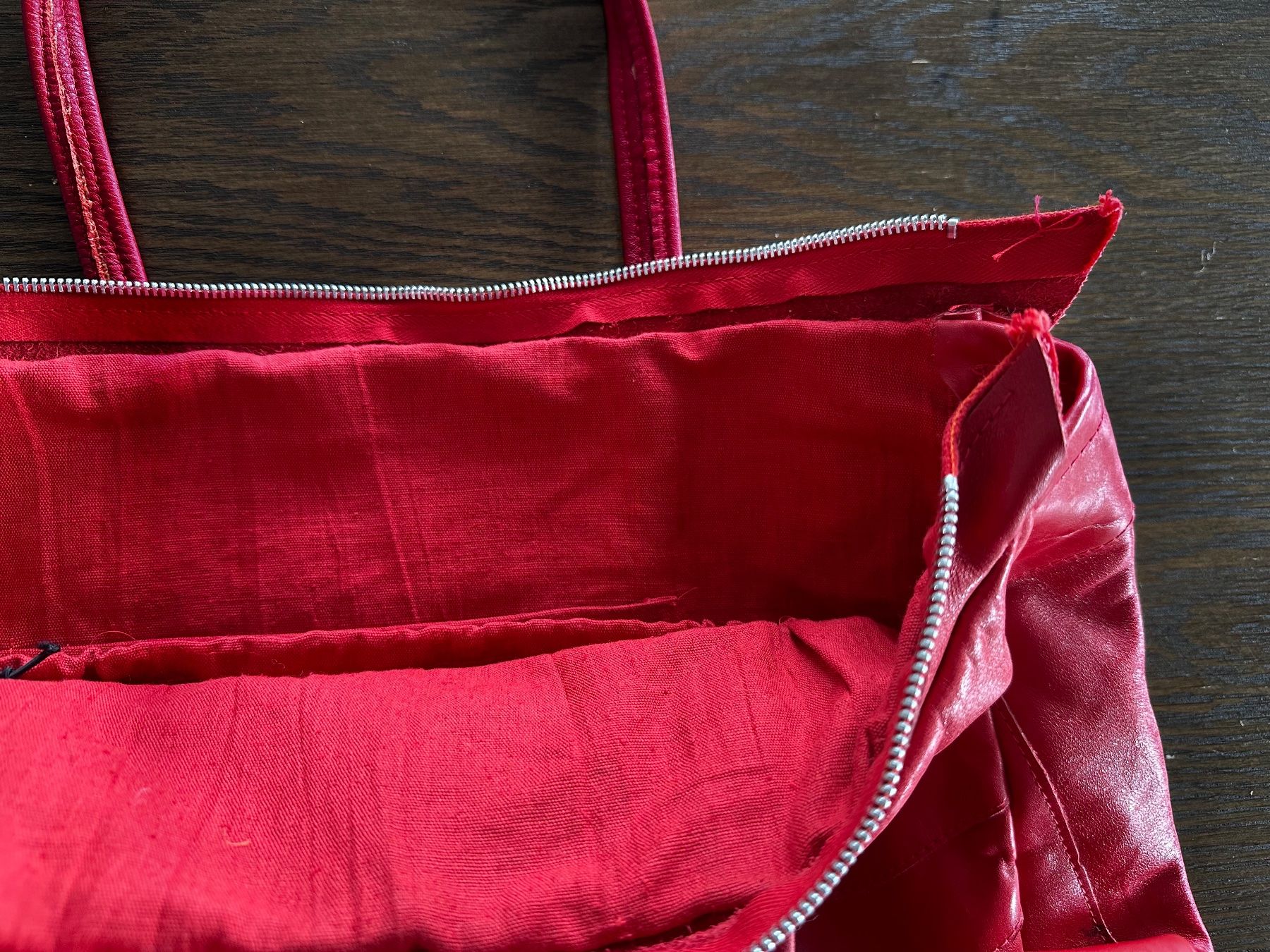 Borse da donna: Rote Vintage Handtasche aus Leder – Usato da Haldenstein venduto da enie123 5
