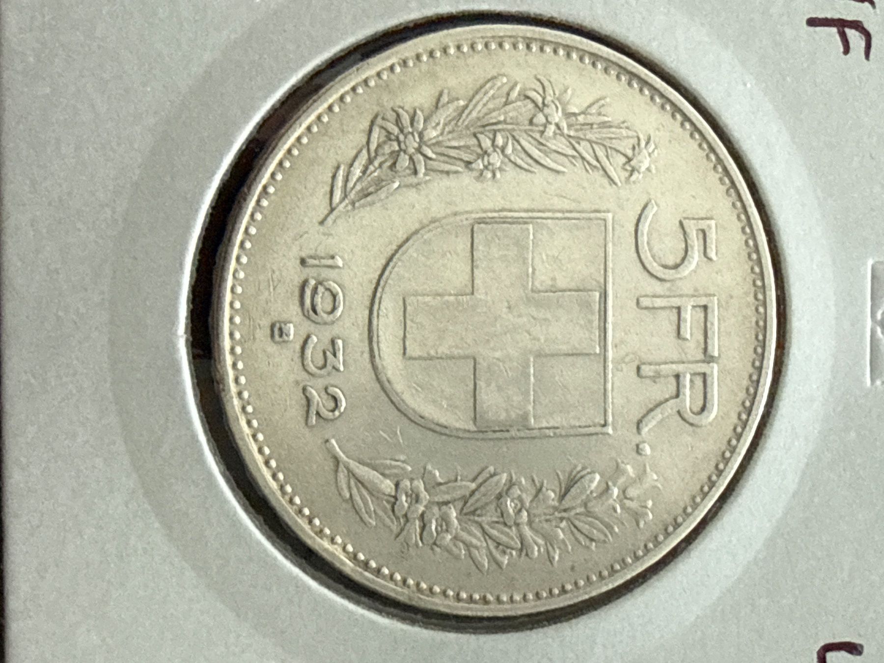 Tutti le monete: Swiss 5 francs 1932 Silver Coin – Usato da Pully venduto da ta571 1