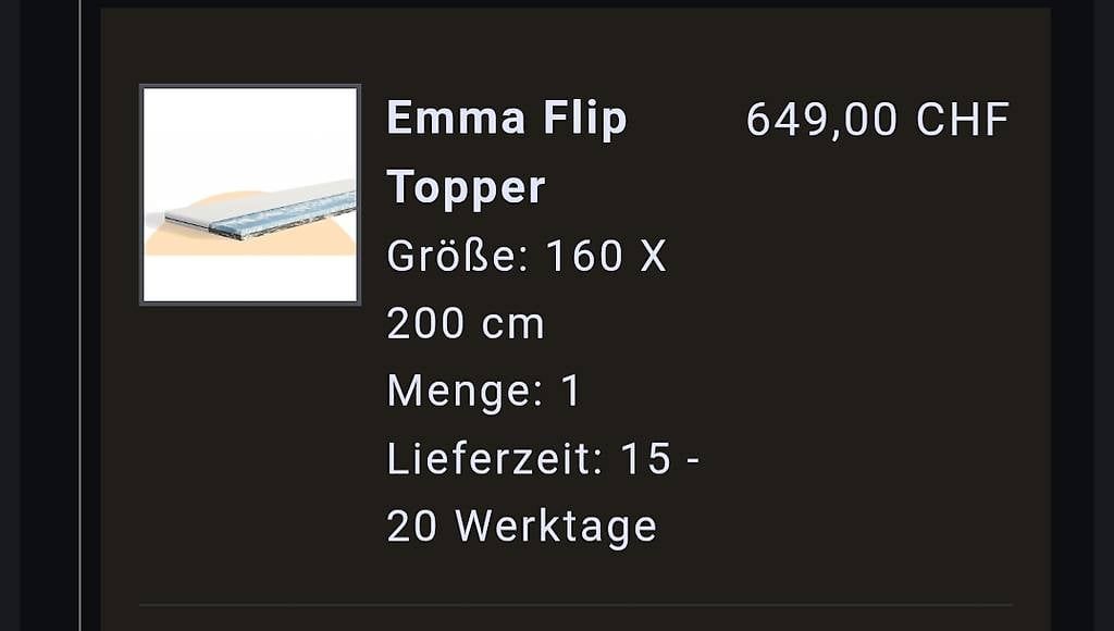 Emma Materassi: Emma Flip Topper – Usato da Winterthur venduto da lau_sm2z 1