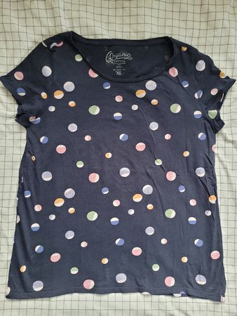 T-Shirt, edc, blau gepunktet, Grösse XL