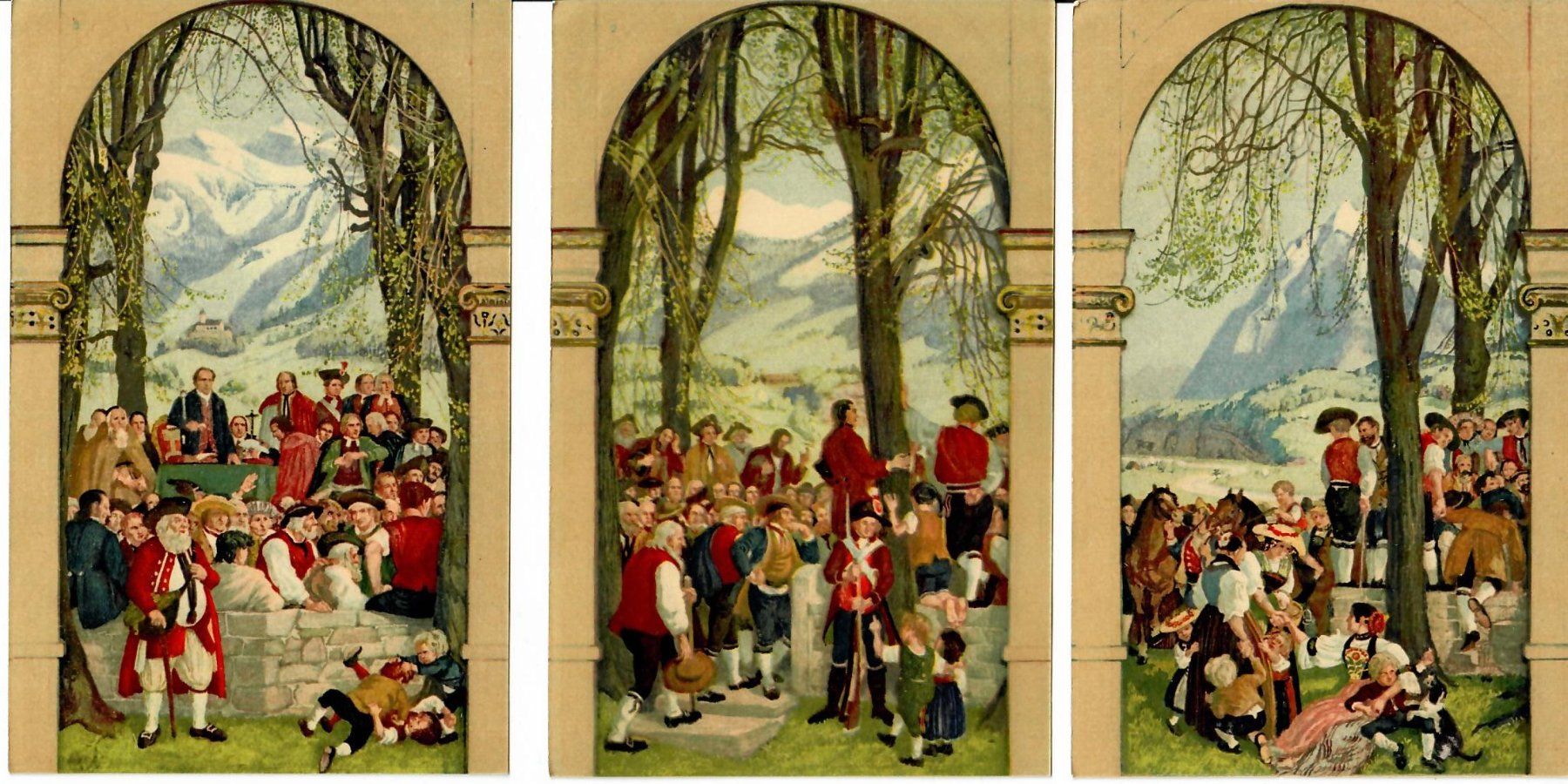 Cartoline postali: Bundesfeier Postkarten 1918 - Original Couvert – Usato da Hochdorf venduto da Ziegel-16 1