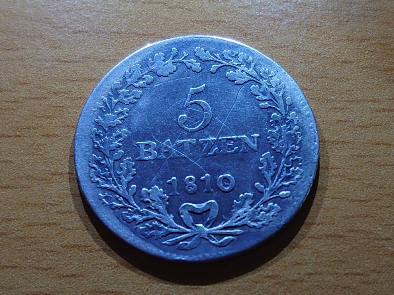 Tutti le monete: Aargau: 5 Batzen 1810 – Usato da Pfungen venduto da Aguti77 1