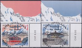 2017, Nr.1618+1619 Berge mit Ersttags-Voll-Stempel +TABS