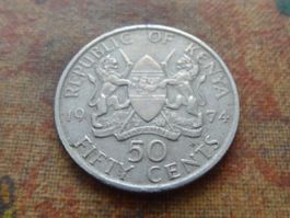 KENYA   50  Cents   1974