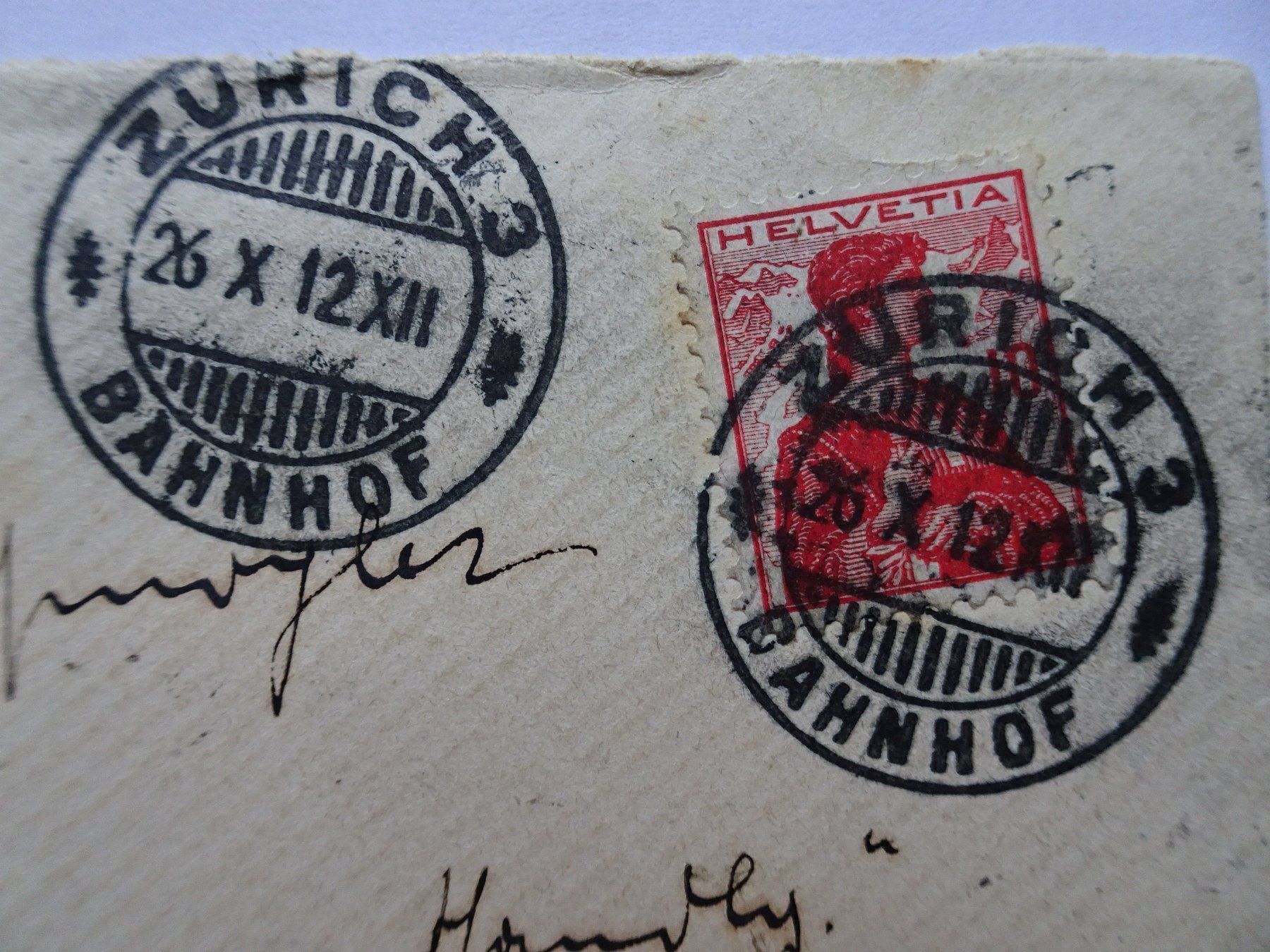 Cartoline postali: 1912 – Usato da Aadorf venduto da Chnorli-Furz 1