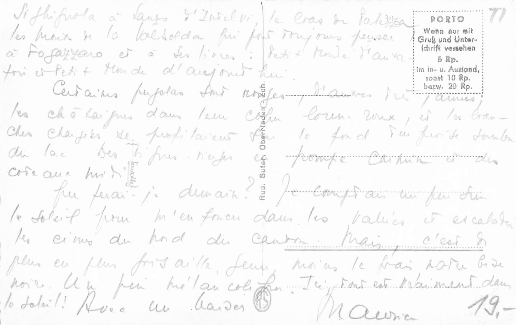 Cartoline postali: Bre Paese sopra Lugano TI – Usato da Biasca venduto da Blenio71 1