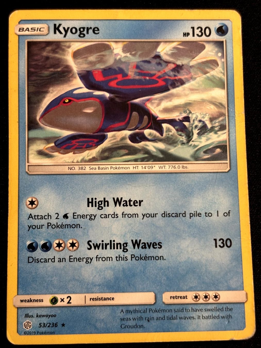 Pokémon Sammelbilder & Trading cards: Pokemon Kyogre - Cosmic-Eclipse 53/236 - English – Gebraucht aus Bern von Big_GS