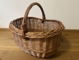 Schöner Weide Korb mit Henkel, Einkaufskorb