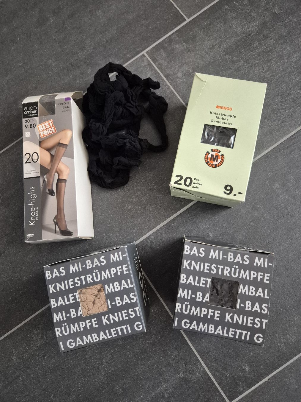 Migros Calze: Kniestrümpfe Neu – Nuovo (secondo la descrizione) da Würenlingen venduto da kuh33 1