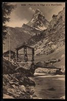 AK Viège, Pont sur la Viège et le Mont-Cervin