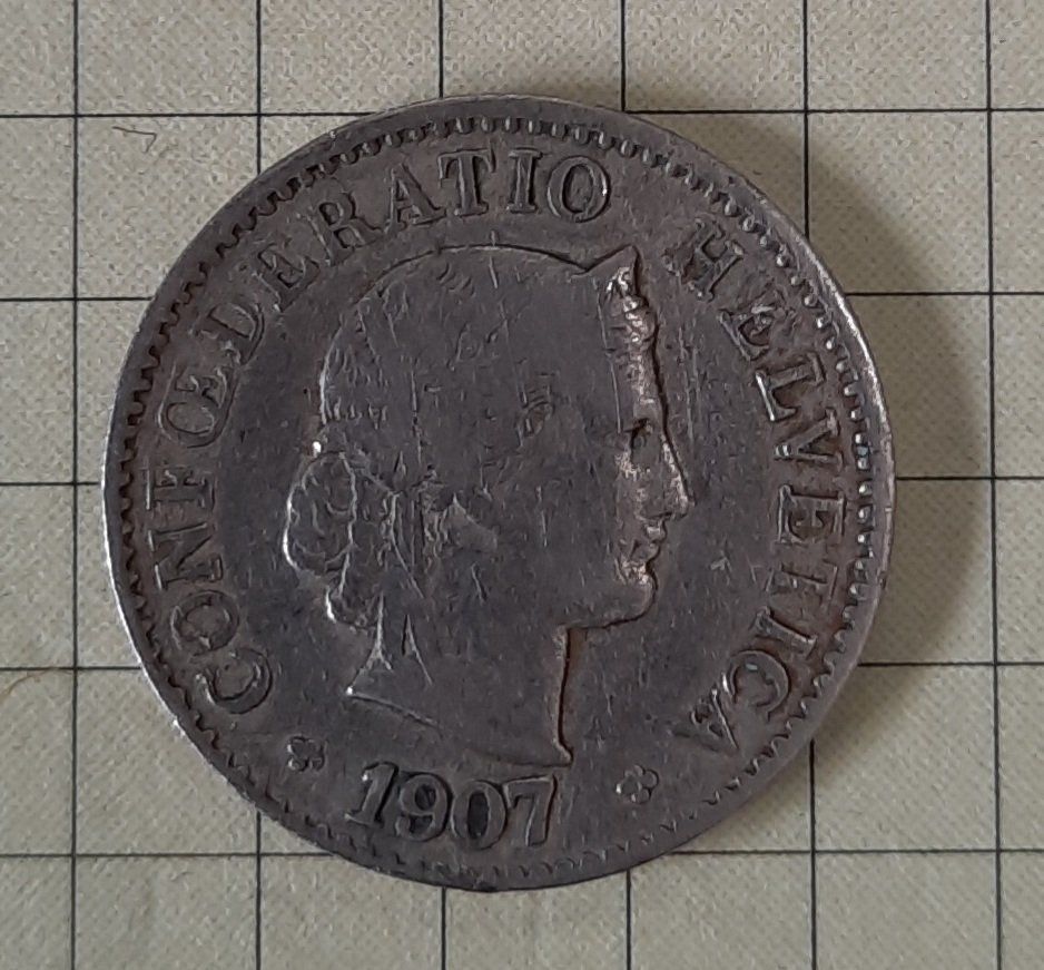 Tutti le monete: 5 Rappen, 1907 – Usato da Ettenhausen TG venduto da elgravuro