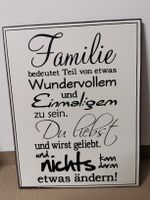 Wanddeko Spruch Familie Loberon Metallschild neuwertig