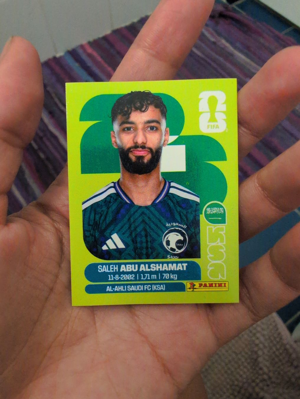 Panini Carte collezionabili: Saleh Abu Alshamat KSA – Nuovo e nell'imballaggio originale da Lausanne venduto da KarolyneBaiao