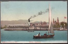 Zürich Alpenquai  Schiff:  HELVETIA   1908