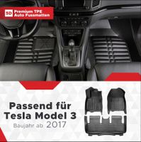 5D Premium Auto Fussmatten für Tesla Model 3 Baujahr ab 2017