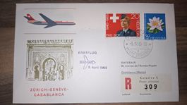 Swissair Zürich - Geneve - Casablanca 05.04.1965