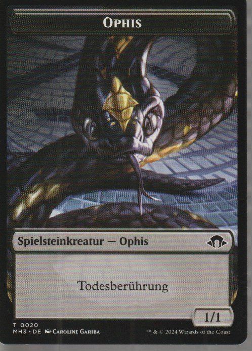 Magic The Gathering Sammelbilder & Trading cards: Magic The Gathering MTG MH3 T 020 Token Ophis – Neu (gemäss Beschreibung) aus Vezia von Aquarius_Age