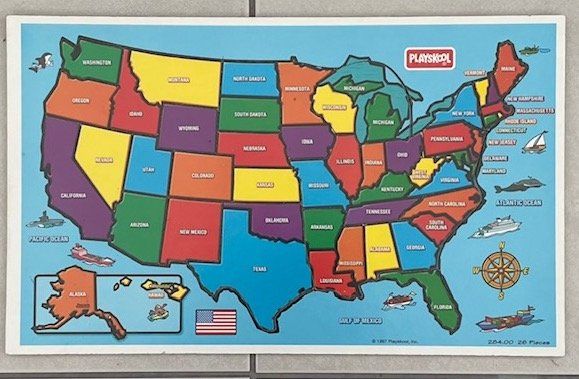 Puzzle: Puzzle, Staaten der USA, Holz – Usato da Lostorf venduto da Nick1258