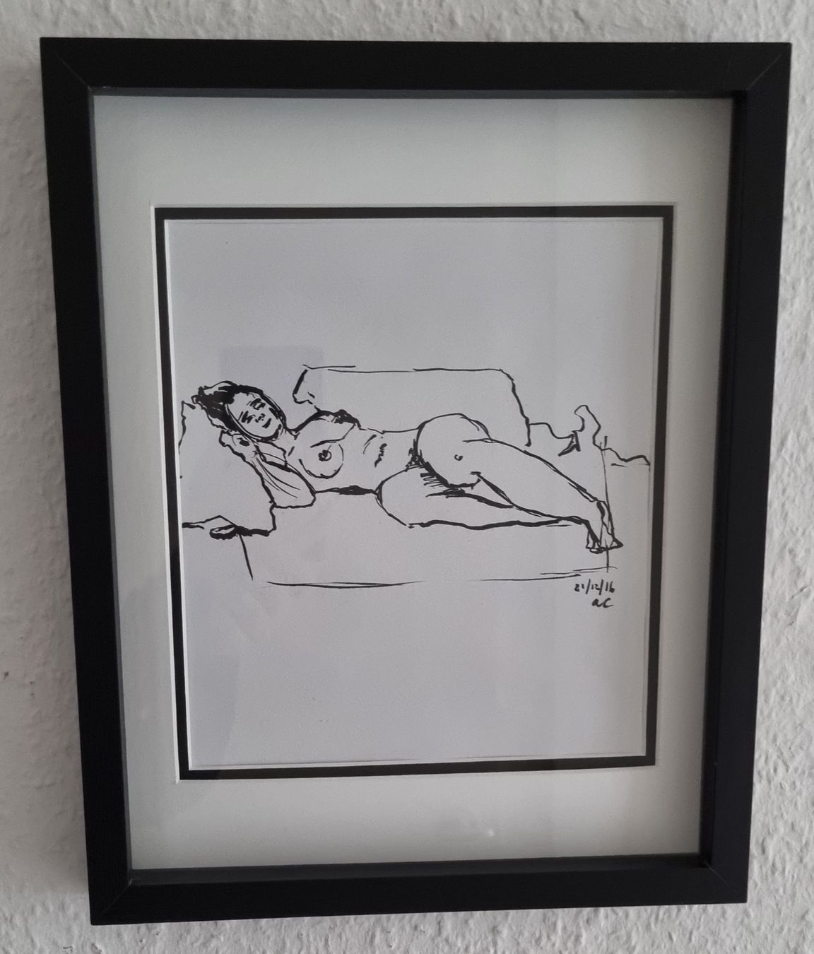 Gemälde: Beau petit nu moderne. Encre de chine. – Gebraucht aus Grand-Lancy von Evelyne010