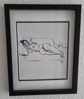 Beau petit nu moderne. Encre de chine.