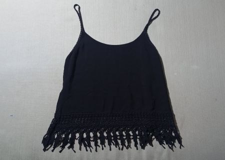 Boho Top mit Spitzen Fransen S M zu Free People