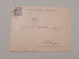 Brief Brunnen SZ Franz Horat 1878 Marke