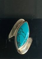 Silberring 925 mit Türkis Stein, Gr. 18.1 mm / Ø 57 Top